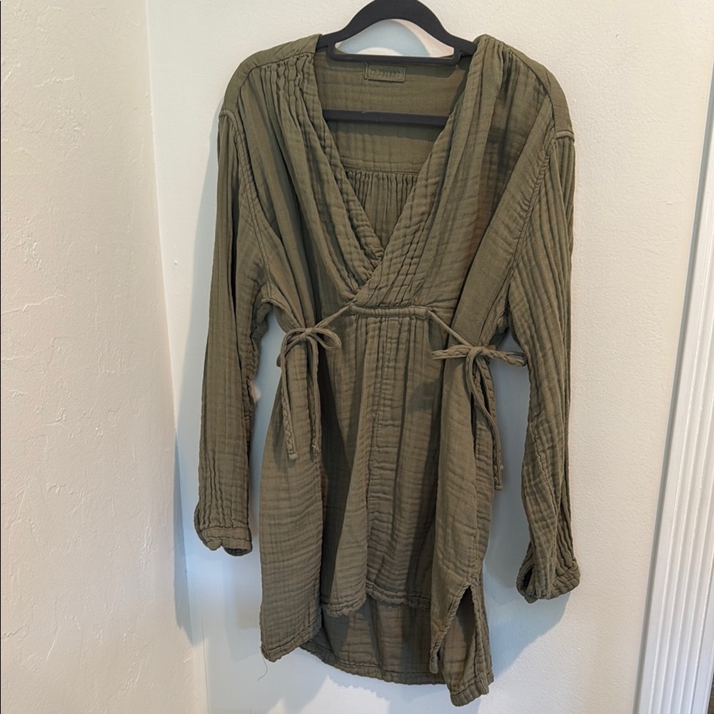 CP Shades Olive Green Wrap Top